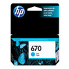 HP 670 Cyan Ink Cartridge LAR